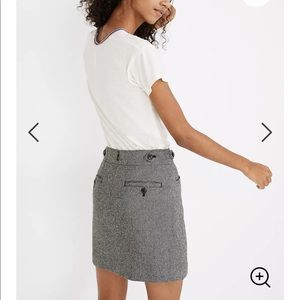 NWOT Madewell Herringbone A-Line Mini Skirt